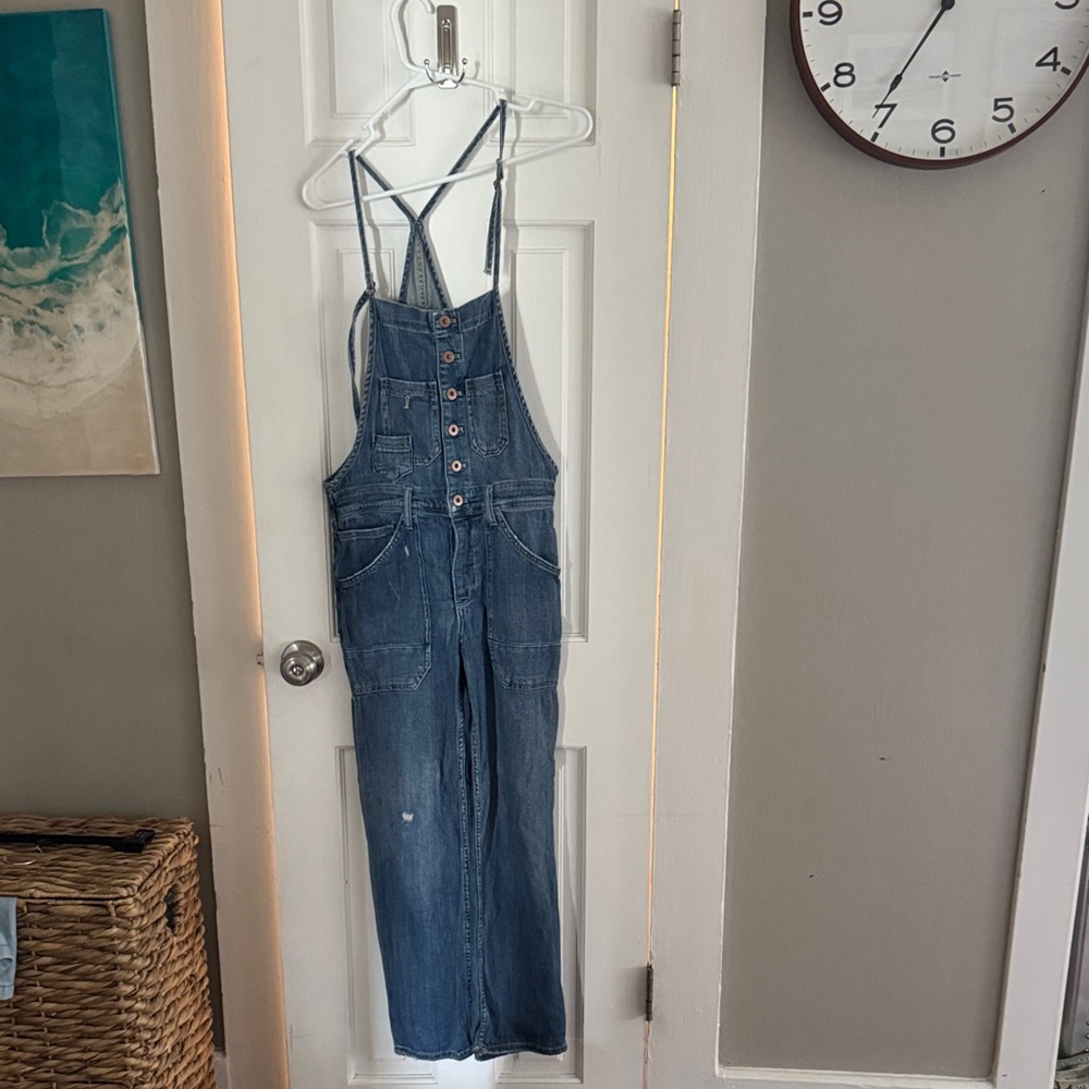 Anthropologie Blue Denim Overalls